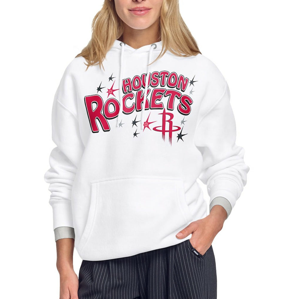NBA - Houston Rockets Starter Women's Fireworks Fleece Hoodie - White