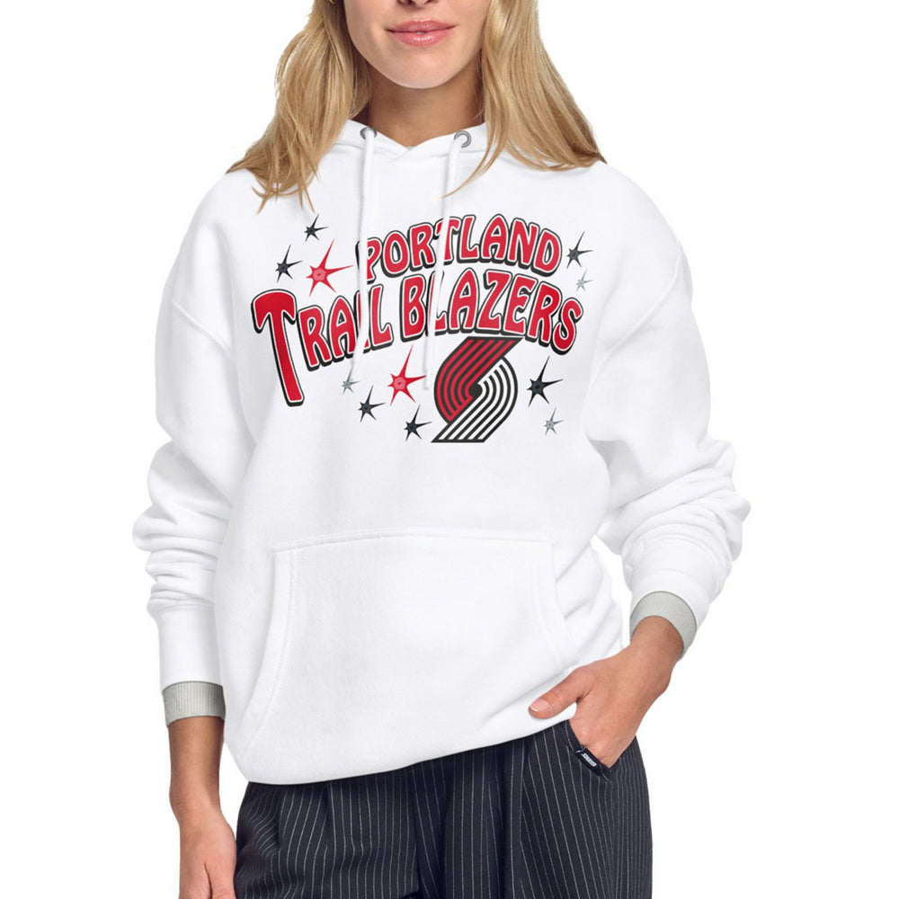 NBA - Portland Trail Blazers Starter Women's Fireworks Fleece Hoodie - White