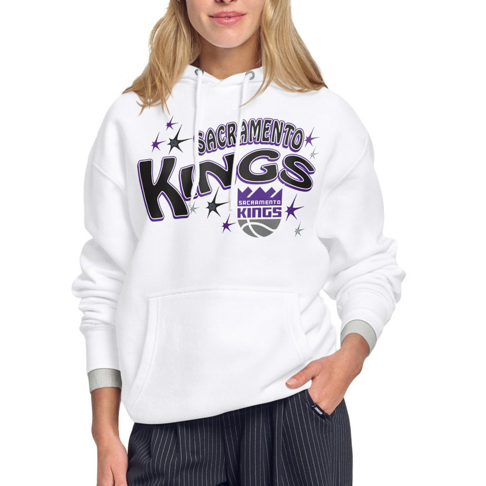 NBA - Sacramento Kings Starter Women's Fireworks Fleece Hoodie - White