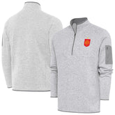 Spain National Team Antigua Elevate Quarter-Zip Pullover - Heather Gray