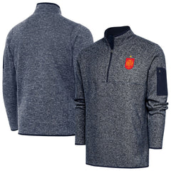 Spain National Team Antigua Elevate Quarter-Zip Pullover - Heather Navy