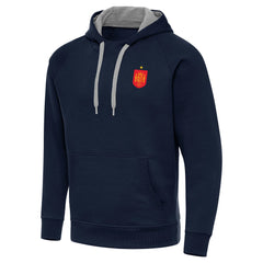 Spain National Team Antigua Takeover Fleece Raglan Hoodie - Navy