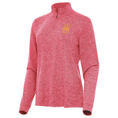 Spain National Team Antigua Women's Quarter-Zip Pullover - Heather Red
