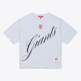 San Francisco Giants Mitchell & Ness Women's Script Cropped Boxy T-Shirt for sale