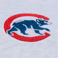 Chicago Cubs Mitchell & Ness Women's Script Cropped Boxy T-Shirt Lifestyle