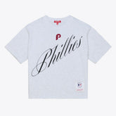Philadelphia Phillies Mitchell & Ness Women's Script Cropped Boxy T-Shirt Near Me