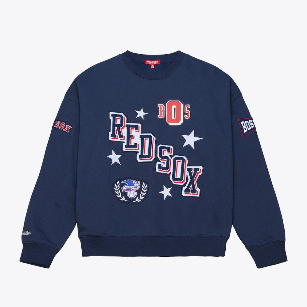 Boston Red Sox Mitchell & Ness Women's Pep Rally Sweatshirt Near Me