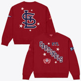 St. Louis Cardinals Mitchell & Ness Women's Pep Rally Sweatshirt Clearance