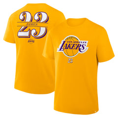 Fanatics - LeBron James Los Angeles Lakers In The Paint Name & Number T-Shirt - Gold