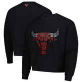 NBA - Chicago Bulls Terez Unisex Oversized Gemstone Logo Sweatshirt - Black