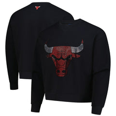 NBA - Chicago Bulls Terez Unisex Oversized Gemstone Logo Sweatshirt - Black