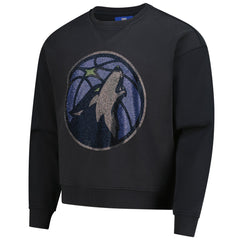 NBA - Minnesota Timberwolves Terez Unisex Oversized Gemstone Logo Sweatshirt - Charcoal