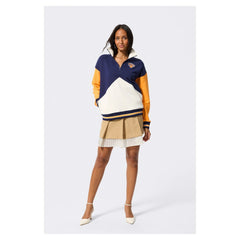 NBA - New York Knicks Terez Unisex Colorblock Quarter-Zip Pullover - Navy/White