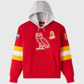 Calgary Flames - OVO x NHL Fleece Hoodie Red