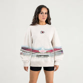 Kansas City Chiefs Gameday Couture Women's Power Move Stadium Premium Drop Shoulder Sweatshirt Natural - NFL