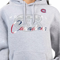 Montreal Canadiens - G-III 4Her by Carl Banks Women's Shadow Logo Fleece Hoodie Gray