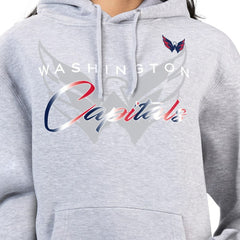 Washington Capitals G-III 4Her by Carl Banks Women's Shadow Logo Fleece Hoodie Gray