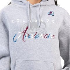 Colorado Avalanche - G-III 4Her by Carl Banks Women's Shadow Logo Fleece Hoodie Gray