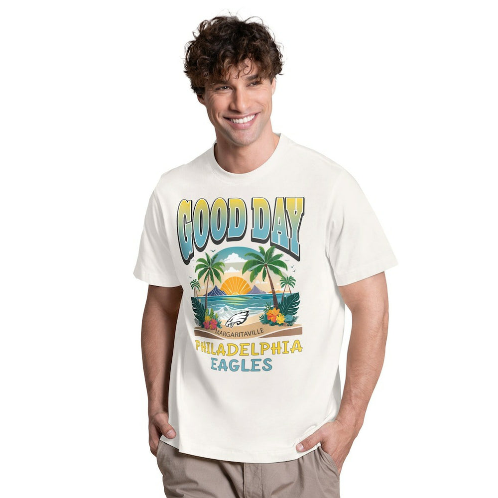 Philadelphia Eagles Margaritaville Good Day T-Shirt Cream - NFL