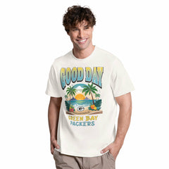 Green Bay Packers Margaritaville Good Day T-Shirt Cream - NFL