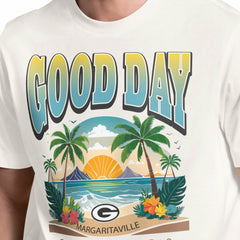 Green Bay Packers Margaritaville Good Day T-Shirt Cream - NFL