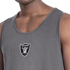 Las Vegas Raiders MSX by Michael Strahan Energy Tank Top Charcoal - NFL