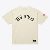 Detroit Red Wings - Mitchell & Ness Unisex Arched Team T-Shirt Cream