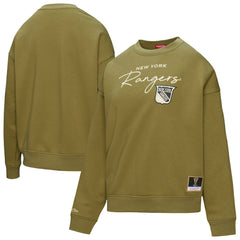 New York Rangers Mitchell & Ness Women's Fleece Sweatshirt Hunter Green