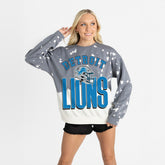 Detroit Lions Gameday Couture Women's Arch Rivals Faded Wash Sweatshirt Gray - NFL