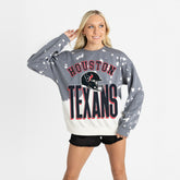 Houston Texans Gameday Couture Women's Arch Rivals Faded Wash Sweatshirt Gray - NFL