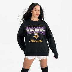 Minnesota Vikings Gameday Couture Women's Powerhouse Play Premium Fleece Sweatshirt Black - NFL