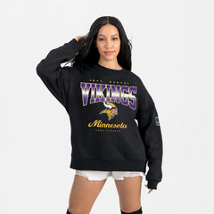 Minnesota Vikings Gameday Couture Women's Powerhouse Play Premium Fleece Sweatshirt Black - NFL