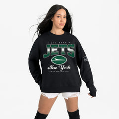 New York Jets Gameday Couture Women's Powerhouse Play Premium Fleece Sweatshirt Black - NFL