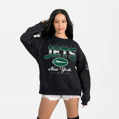 New York Jets Gameday Couture Women's Powerhouse Play Premium Fleece Sweatshirt Black - NFL