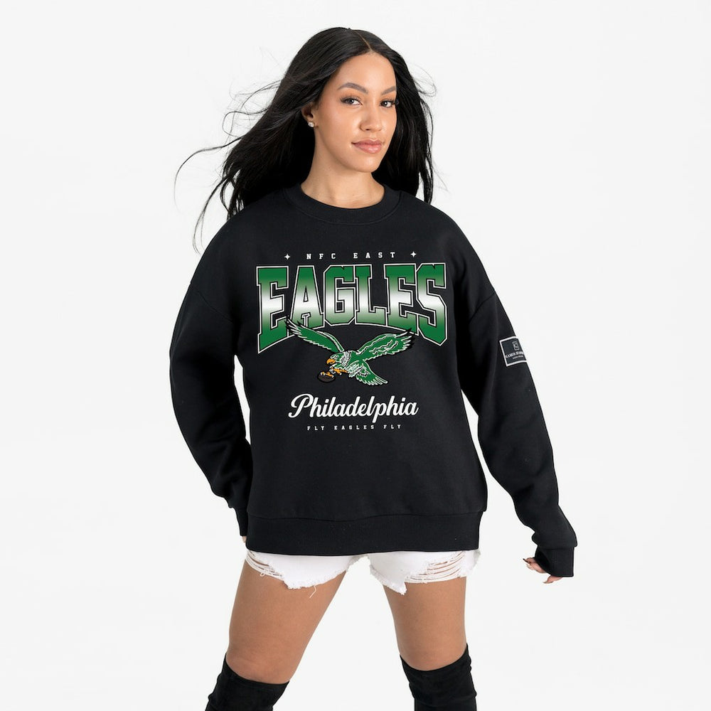 Philadelphia Eagles Gameday Couture Women's Powerhouse Play Premium Fleece Sweatshirt Black - NFL