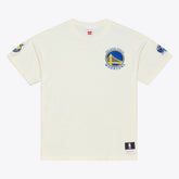 Mitchell & Ness - Golden State Warriors Hardwood Classics Chainstitch Premium T-Shirt - Cream