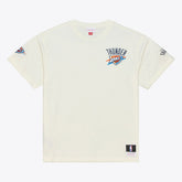Mitchell & Ness - Oklahoma City Thunder Hardwood Classics Chainstitch Premium T-Shirt - Cream