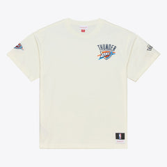 Mitchell & Ness - Oklahoma City Thunder Hardwood Classics Chainstitch Premium T-Shirt - Cream
