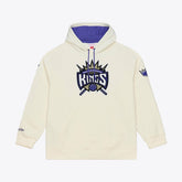 Mitchell & Ness - Sacramento Kings Hardwood Classics Chainstitch Premium Fleece Hoodie - Cream