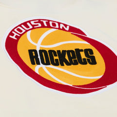 Mitchell & Ness - Houston Rockets Hardwood Classics Chainstitch Premium Fleece Hoodie - Cream