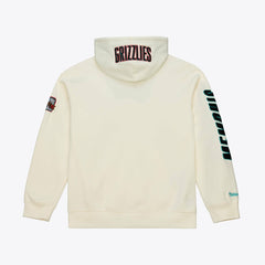 Mitchell & Ness - Memphis Grizzlies Hardwood Classics Chainstitch Premium Fleece Hoodie - Cream
