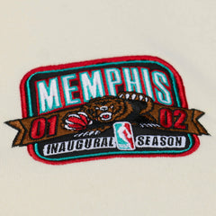 Mitchell & Ness - Memphis Grizzlies Hardwood Classics Chainstitch Premium Fleece Hoodie - Cream