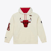 Mitchell & Ness - Chicago Bulls Hardwood Classics Chainstitch Premium Fleece Hoodie - Cream