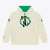 Mitchell & Ness - Boston Celtics Hardwood Classics Chainstitch Premium Fleece Hoodie - Cream