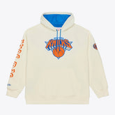 Mitchell & Ness - New York Knicks Hardwood Classics Chainstitch Premium Fleece Hoodie - Cream