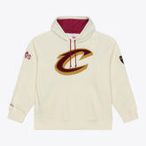 Mitchell & Ness - Cleveland Cavaliers Hardwood Classics Chainstitch Premium Fleece Hoodie - Cream