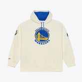 Mitchell & Ness - Golden State Warriors Hardwood Classics Chainstitch Premium Fleece Hoodie - Cream