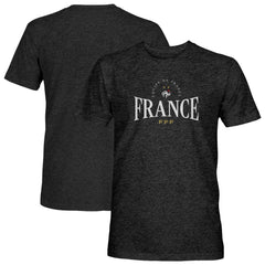 France National Team 1863FC Athletic Wordmark Vintage Tri-Blend T-Shirts - Black