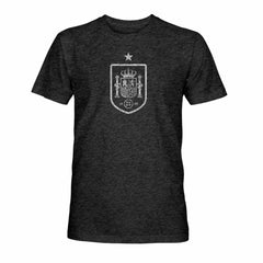 Spain National Team 1863FC Mono Badge Vintage Tri-Blend T-Shirts - Black