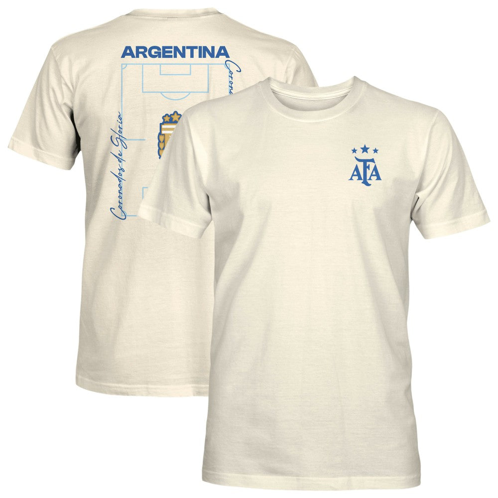Argentina National Team 1863FC Own the Pitch Heavyweight T-Shirts - Cream
